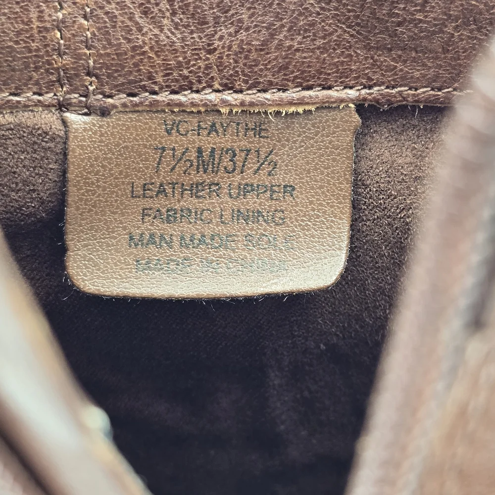 Like-New Vince Camuto Faythe Layered Heeled Ankle Booties, Brown, Women's 7.5M - Picture 10 of 16